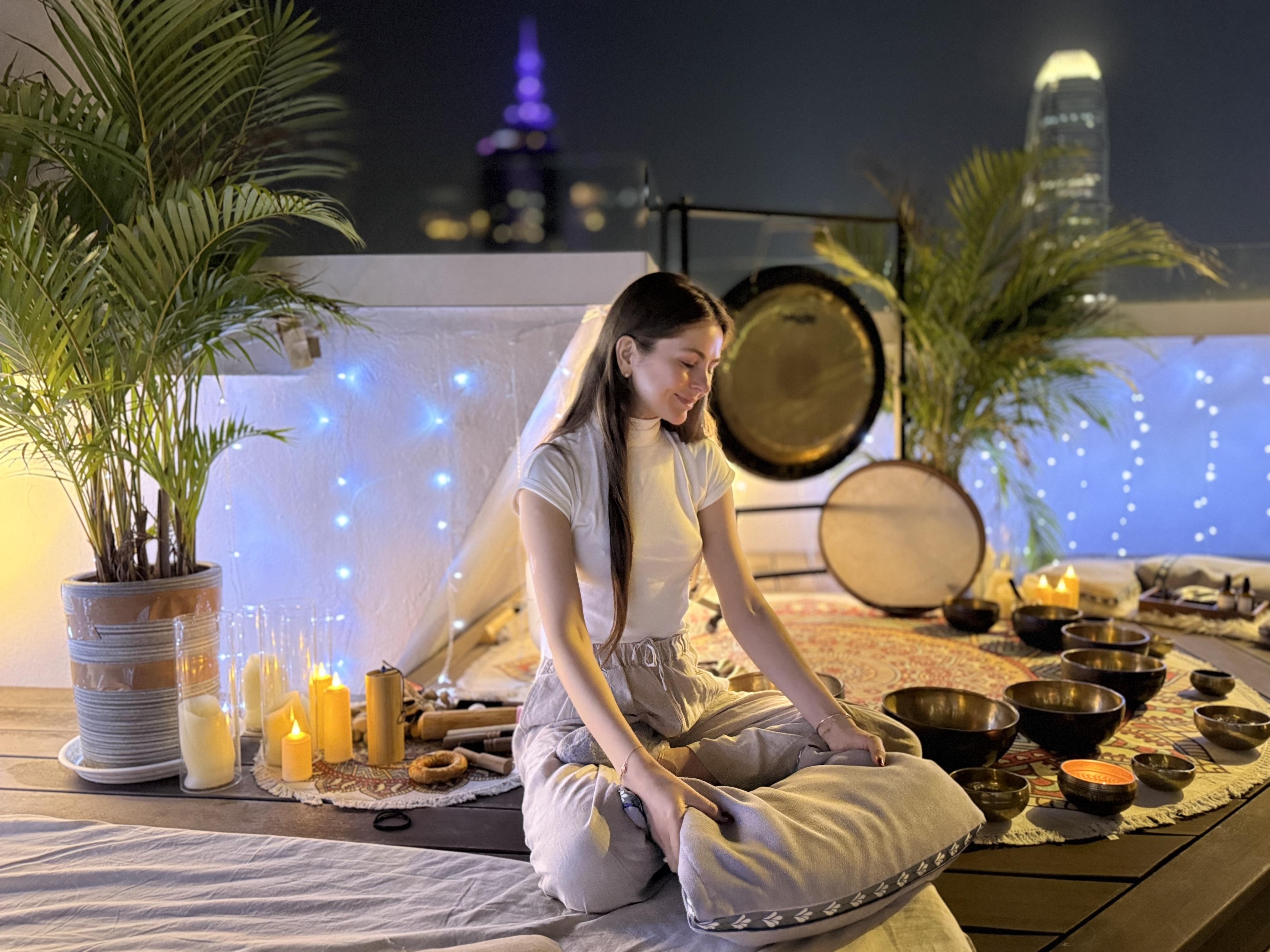 香港中環隱世天台上的個人聲音浴療程
