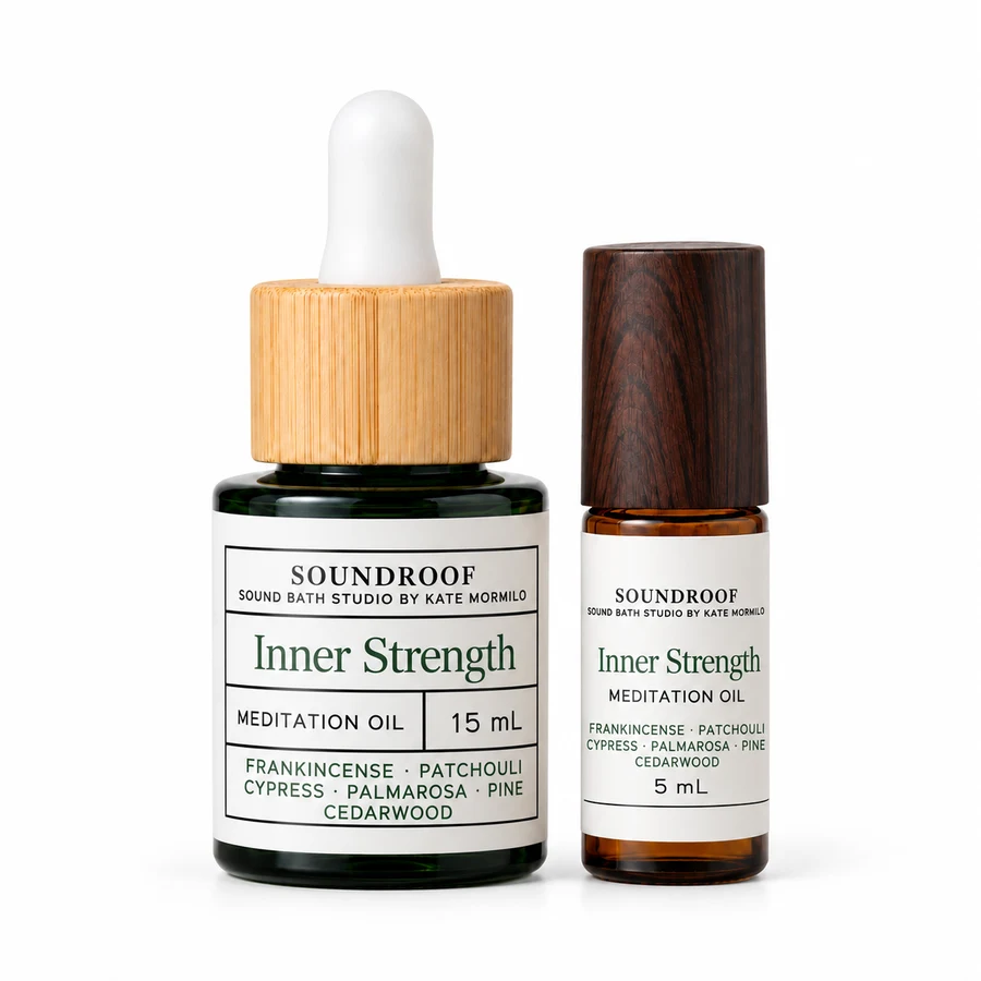 SOUNDROOF Inner Strength 15 ml pipette bottle and 5 ml roller