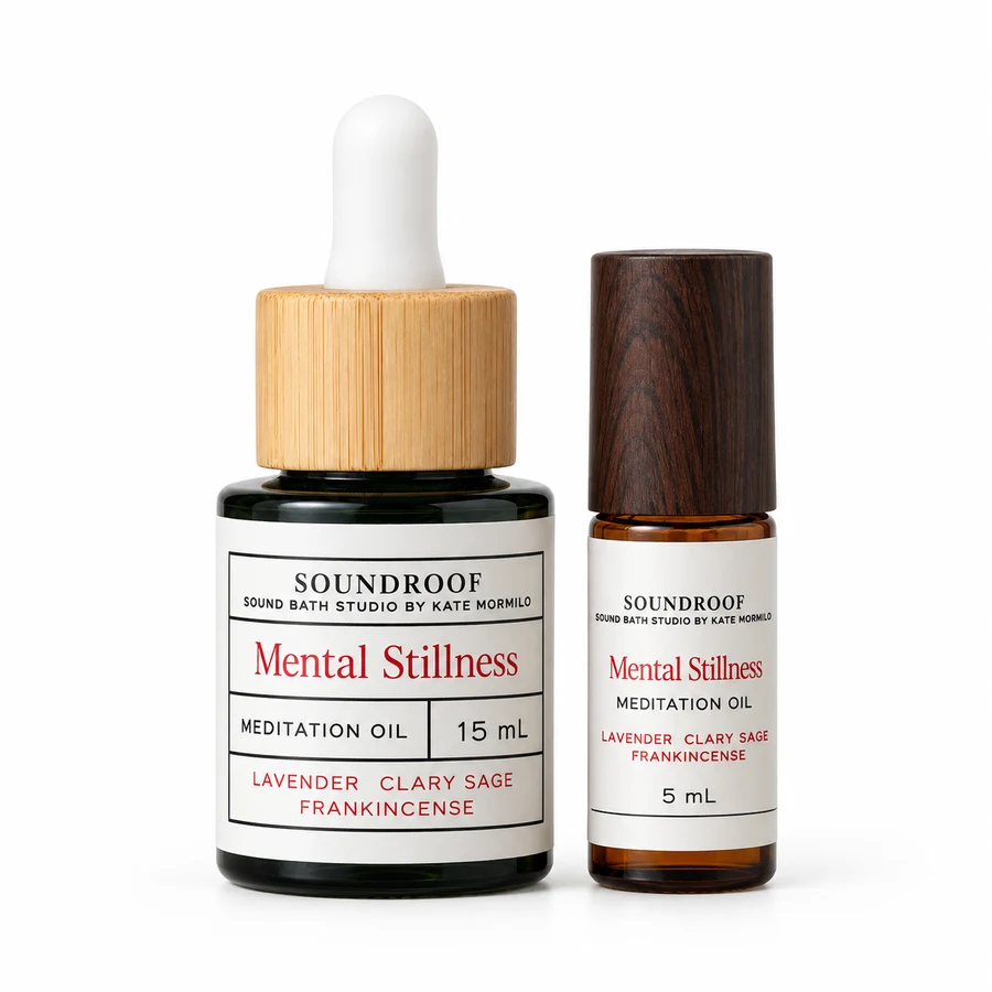 SOUNDROOF Mental Stillness 15 ml pipette bottle and 5 ml roller